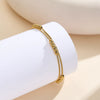 Wholesale Women's Simple Geometric Stainless Steel 18K Gold Plated Foot Rings