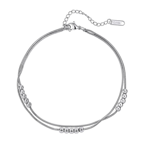 Wholesale Women's Simple Geometric Stainless Steel 18K Gold Plated Foot Rings