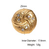 Wholesale Women's Simple Geometric Stainless Steel Open Ring 18K Gold Electroplated