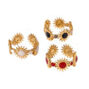 Wholesale Women's Simple Geometric Stainless Steel Open Ring 18K Gold Electroplated