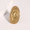 Wholesale Women's Simple Geometric Stainless Steel Open Ring With Electroplating