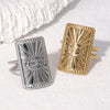 Wholesale Women's Simple Geometric Stainless Steel Open Ring With Electroplating