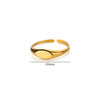 Wholesale Women's Simple Geometric Stainless Steel Ring 18K Gold Plated