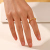 Wholesale Women's Simple Geometric Stainless Steel Ring With Heart Pattern And Electroplating Design