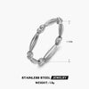 Wholesale Women's Simple Geometric Stainless Steel Ring With Heart Pattern And Electroplating Design