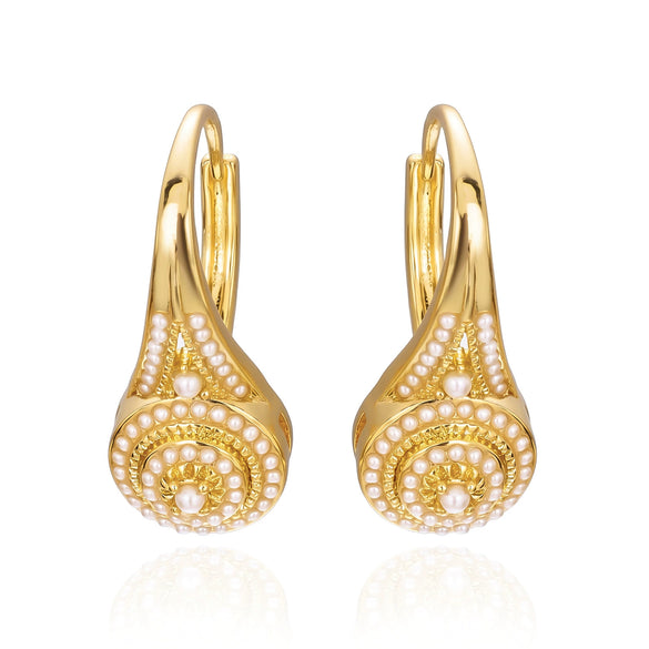 Wholesale Women's Simple Geometric Star Copper Electroplated Earrings