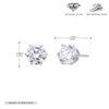 Wholesale Women's Simple Geometric 925 Sterling Silver Earrings With Sixclaw Inlaid Zircon And Electroplating