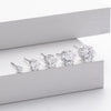 Wholesale Women's Simple Geometric 925 Sterling Silver Earrings With Sixclaw Inlaid Zircon And Electroplating