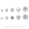 Wholesale Women's Simple Geometric 925 Sterling Silver Earrings With Sixclaw Inlaid Zircon And Electroplating