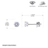 Wholesale Women's Simple Geometric 925 Sterling Silver Earrings With Sixclaw Inlaid Zircon And Electroplating