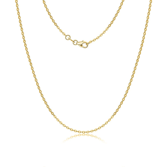 Wholesale Women's Simple Geometric 925 Sterling Silver O Word Chain Necklace With Electroplating