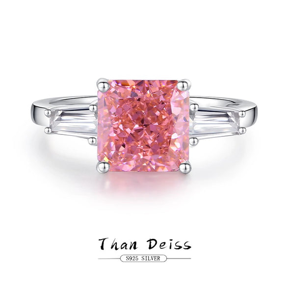 Wholesale Women's Simple Geometric 925 Sterling Silver Ring With Diamond Design