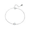 Wholesale Women's Simple Geometric 925 Sterling Silver Sixclaw Bracelet Set With Diamonds