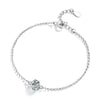 Wholesale Women's Simple Geometric 925 Sterling Silver Sixclaw Bracelet Set With Diamonds