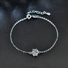 Wholesale Women's Simple Geometric 925 Sterling Silver Sixclaw Bracelet Set With Diamonds
