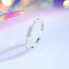 Wholesale Women's Simple Geometric 925 Sterling Silver Stacked Ring