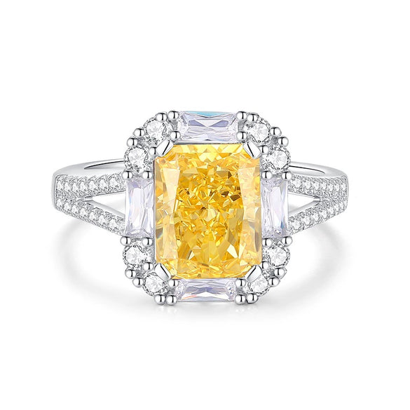 Wholesale Women's Simple Geometric Style S925 Sterling Silver Ring Set With Diamonds
