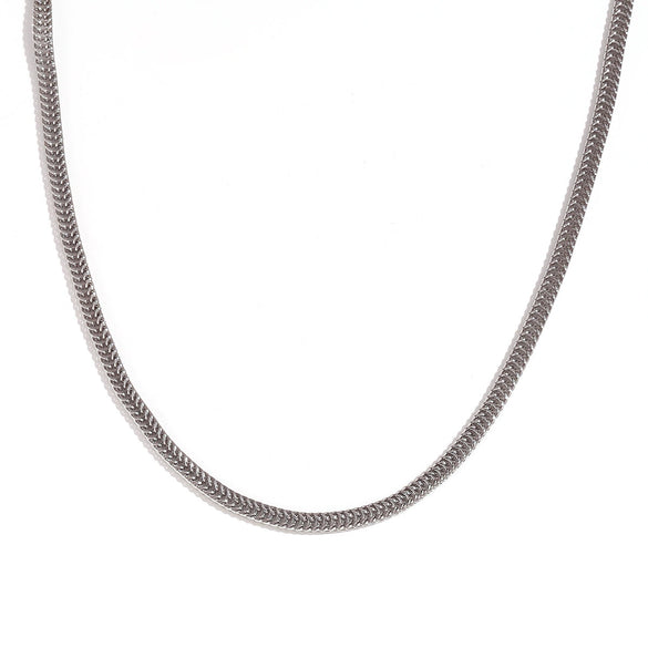 Wholesale Women's Simple Geometric Titanium Steel And Stainless Steel Chain Necklace With Electroplating