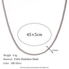 Wholesale Women's Simple Geometric Titanium Steel And Stainless Steel Chain Necklace With Electroplating