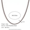Wholesale Women's Simple Geometric Titanium Steel And Stainless Steel Chain Necklace With Electroplating