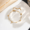 Wholesale Women's Simple Geometric Titanium Steel Electroplated Gold Beads Pea Chain Bracelet