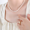 Wholesale Women's Simple Geometric Titanium Steel Electroplated Necklace