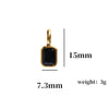 Wholesale Women's Simple Geometric Titanium Steel Necklace With Mixed Gemstone Setting And Diamond Setting Pendant