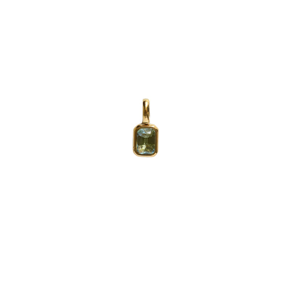 Wholesale Women's Simple Geometric Titanium Steel Necklace With Mixed Gemstone Setting And Diamond Setting Pendant