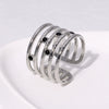 Wholesale Women's Simple Geometric Titanium Steel Open Ring With Electroplating Treatment
