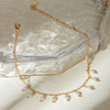Wholesale Women's Simple Geometric Titanium Steel Pearl Pendant Anklet Summer Accessory