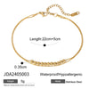 Wholesale Women's Simple Geometric Titanium Steel Pearl Pendant Anklet Summer Accessory