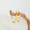 Wholesale Women's Simple Geometric Ushaped Electroplated Titanium Steel Earrings
