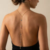 Wholesale Women's Simple Geometric Zinc Alloy Electroplated Bikini Back Chain And Evening Dress Pearl Back Accessory