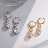 Wholesale Women's Simple Geometric Zircon Earrings Copper Material