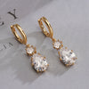 Wholesale Women's Simple Geometric Zircon Earrings Copper Material