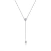 Wholesale Women's Simple Geometric Zircon Yshaped Necklace Copper Plated With Real Gold Electroplating Jewelry