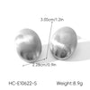 Wholesale Women's Simple Glossy Heartshaped Geometric Stainless Steel Polished Earrings