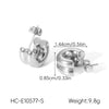 Wholesale Women's Simple Glossy Heartshaped Geometric Stainless Steel Polished Earrings
