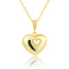 Wholesale Women's Simple Gold Plated Copper Hollow Heart Shaped Open Pendant Necklace With O Chain