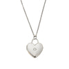 Wholesale Women's Simple Heartshaped Copper Necklace With Microinlaid Zircon And Electroplating