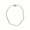 Wholesale Women's Simple High Sense Natural Freshwater Pearl Necklace With Titanium Steel Water Wave Buckle And Handmade Stainless Steel Jewelry