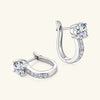Wholesale Women's Simple Highend Moissanite Earrings Sterling Silver Microinlaid Ushape Geometric Electroplated
