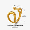 Wholesale Women's Simple Hollow Stainless Steel Water Drop Ring With Retro Opening Design And Electroplating Treatment