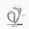 Wholesale Women's Simple Hollow Stainless Steel Water Drop Ring With Retro Opening Design And Electroplating Treatment