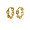 Wholesale Women's Simple Ins Style Ear Piercing Earrings Copper Gold Plated With Artificial And Semiprecious Stones Electroplated