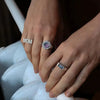 Wholesale Women's Simple Letter Zircon Copper Electroplated Ring Jewelry