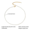 Wholesale Women's Simple Light Luxury Elegant Pearl Necklace Stainless Steel Pvd Furnace Vacuum Real Gold Plated