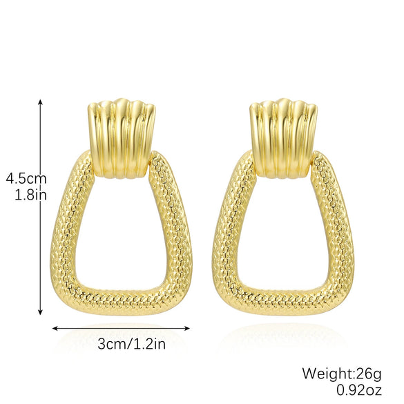 Wholesale Women's Simple Light Luxury Niche Knotted Metal Geometric Earrings With Electroplating