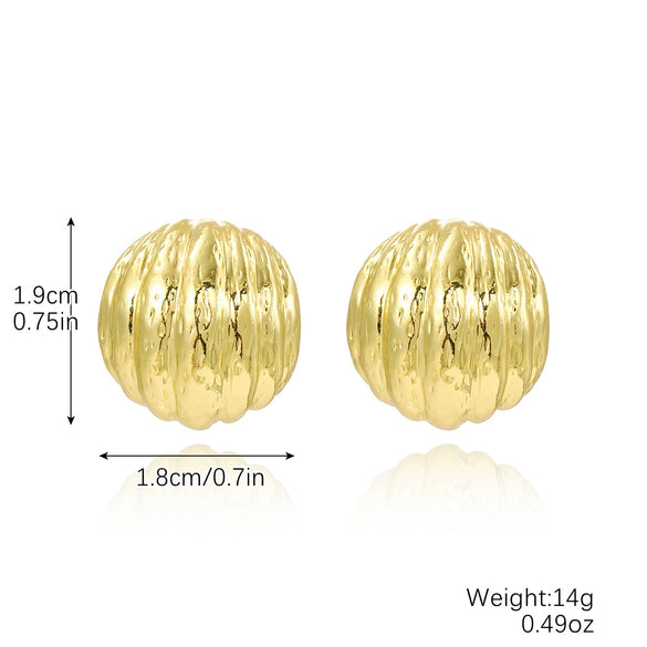 Wholesale Women's Simple Light Luxury Niche Knotted Metal Geometric Earrings With Electroplating