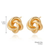 Wholesale Women's Simple Light Luxury Niche Knotted Metal Geometric Earrings With Electroplating